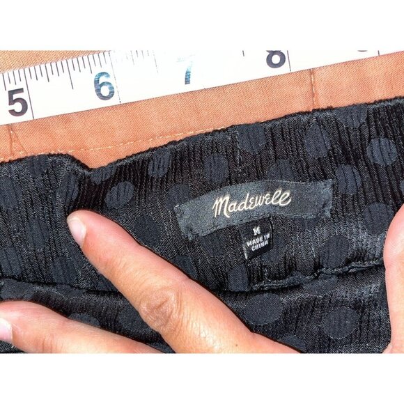 Madewell Drapey Jacquard Huston Pull-On Crop Pants  Women's Size M - Picture 6 of 11